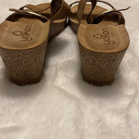 Yokono- Suede wedge buckle sandal- 9.5 - Picture 4 of 10